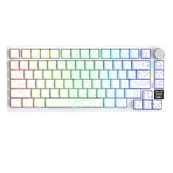 ATTACK SHARK X820Ultra RGB Tri-mode Mechanical Keyboard - WHITE CONTOUR
