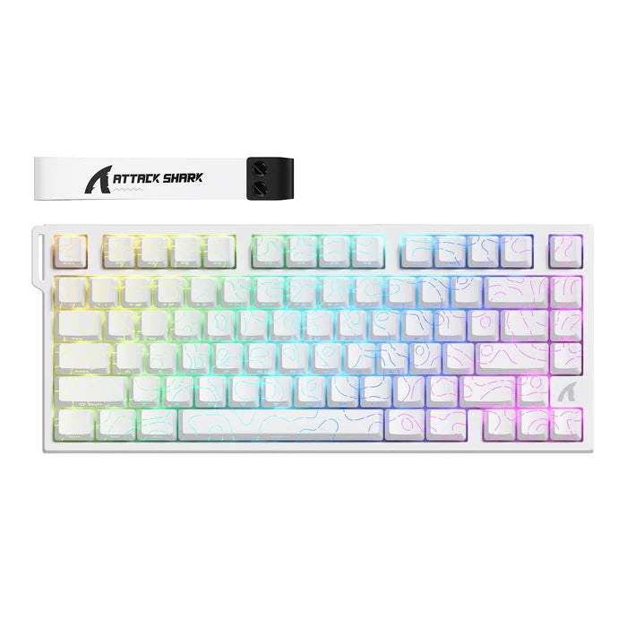 ATTACK SHARK R82 HE Rapid Trigger Keyboard Magnetic Switch - White Contour