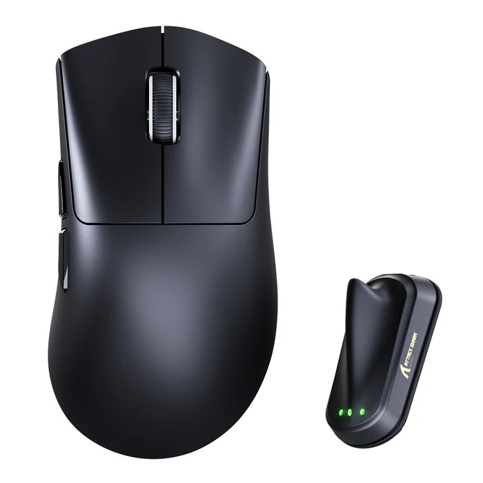 ATTACK SHARK V8 Ultra-Light Ergonomic Wireless Gaming Mouse - Black