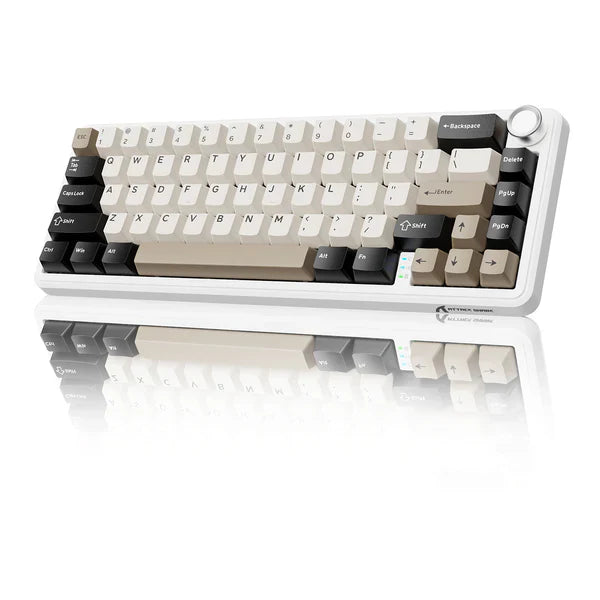 ATTACK SHARK X66 Wireless Mechanical Keyboard with Side Printed PBT Keycaps| CHEESEWHITE