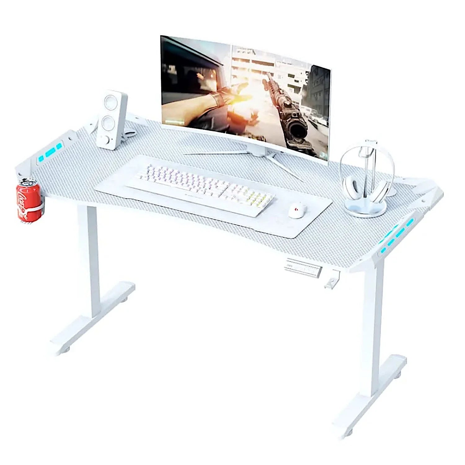 AY Ergonomic Electric Height Adjustable RGB Gaming Sit-Stand Desk 140 CM