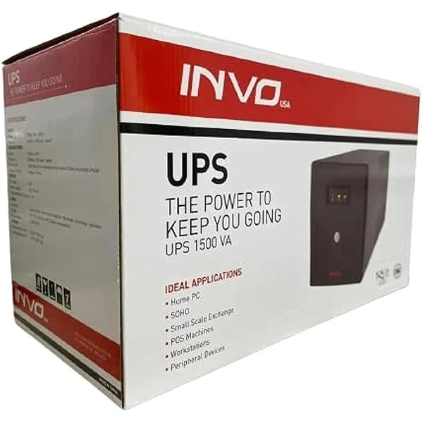 INVO Line Interactive UPS 1500VA with LED Display and Inbuilt Batteries