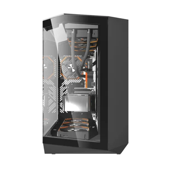 DarkFlash Dy470 PC Case With 4 ARGB Fans - BLACK