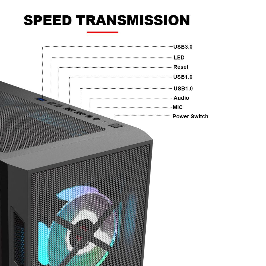 Magnum Gaming case with 4 RGB Fans