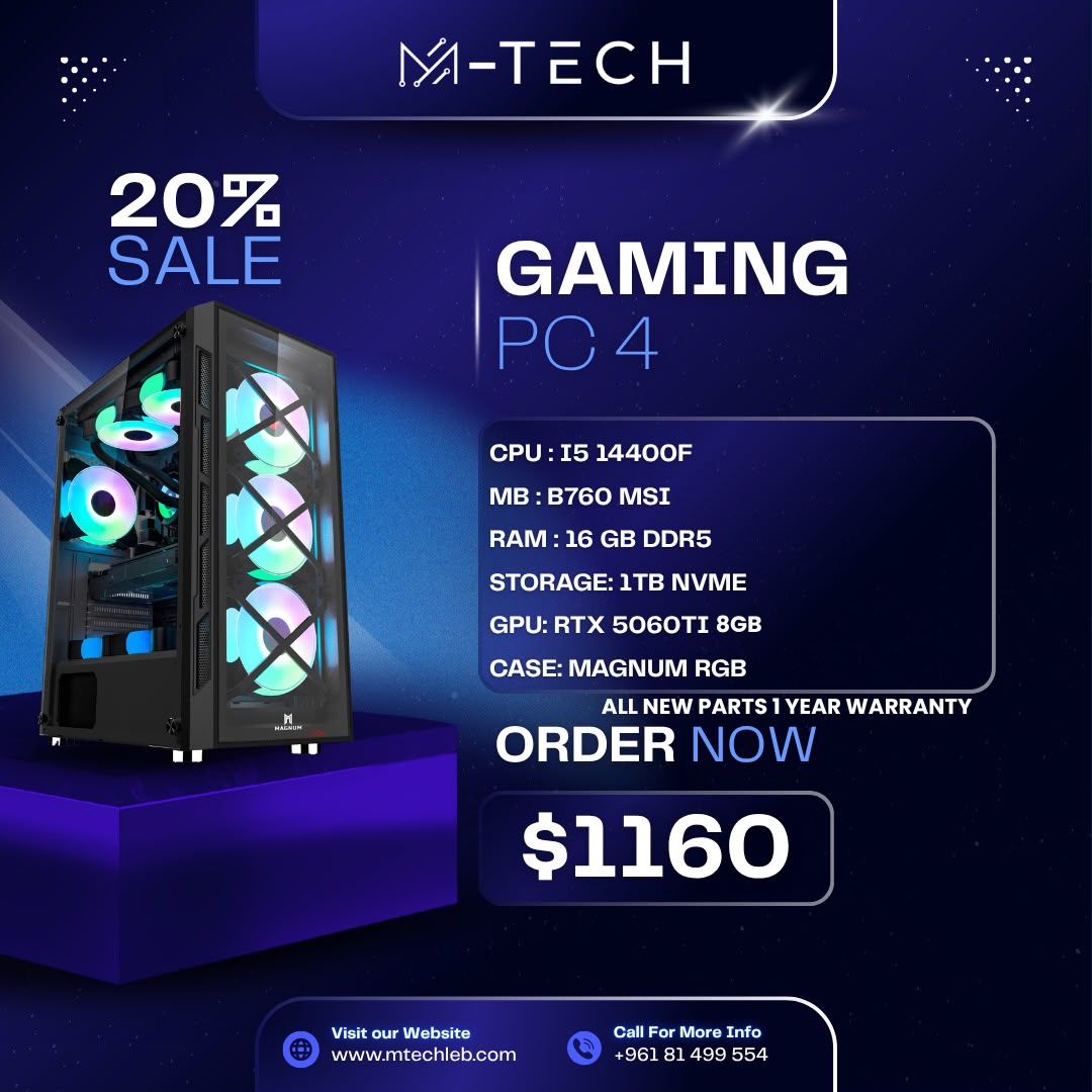 PC OFFER 4 : I5 14400F RTX 5060TI 8GB