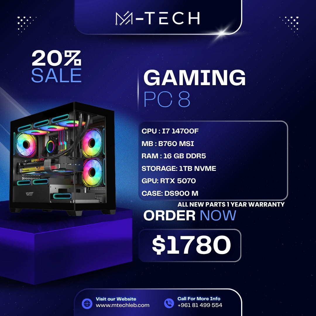 PC OFFER 8 : I7 14700F 16GB 1TB RTX 5070