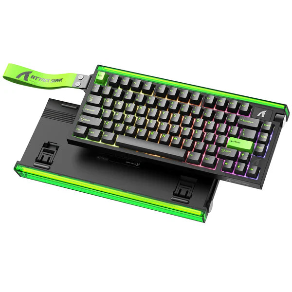 ATTACK SHARK R85 HE Rapid Trigger wired mechanical Keyboard Magnetic Switch with Custom Lightbox - green