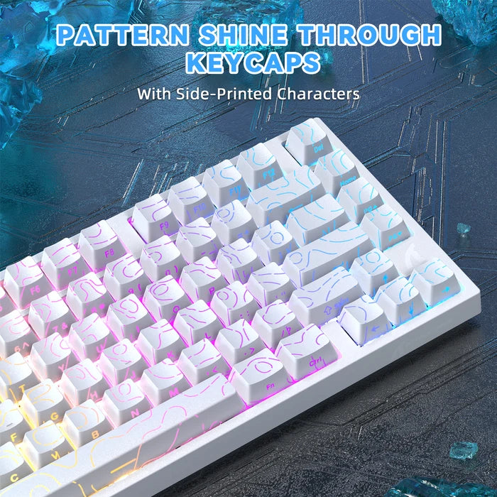 ATTACK SHARK R82 HE Rapid Trigger Keyboard Magnetic Switch - White Contour