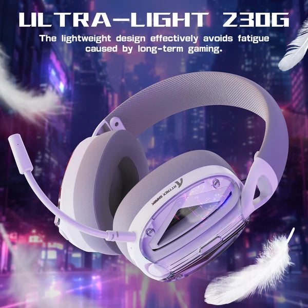 ATTACK SHARK L60 Ultra-Light Tri-Mode Gaming Headset - WHITE