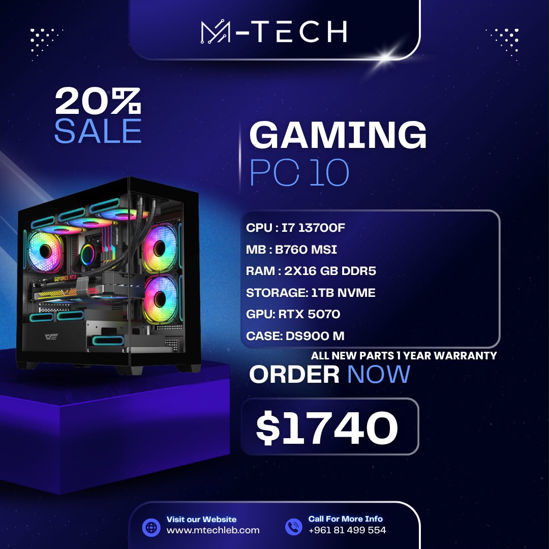 PC OFFER 10 : I7 13700F RTX 5070