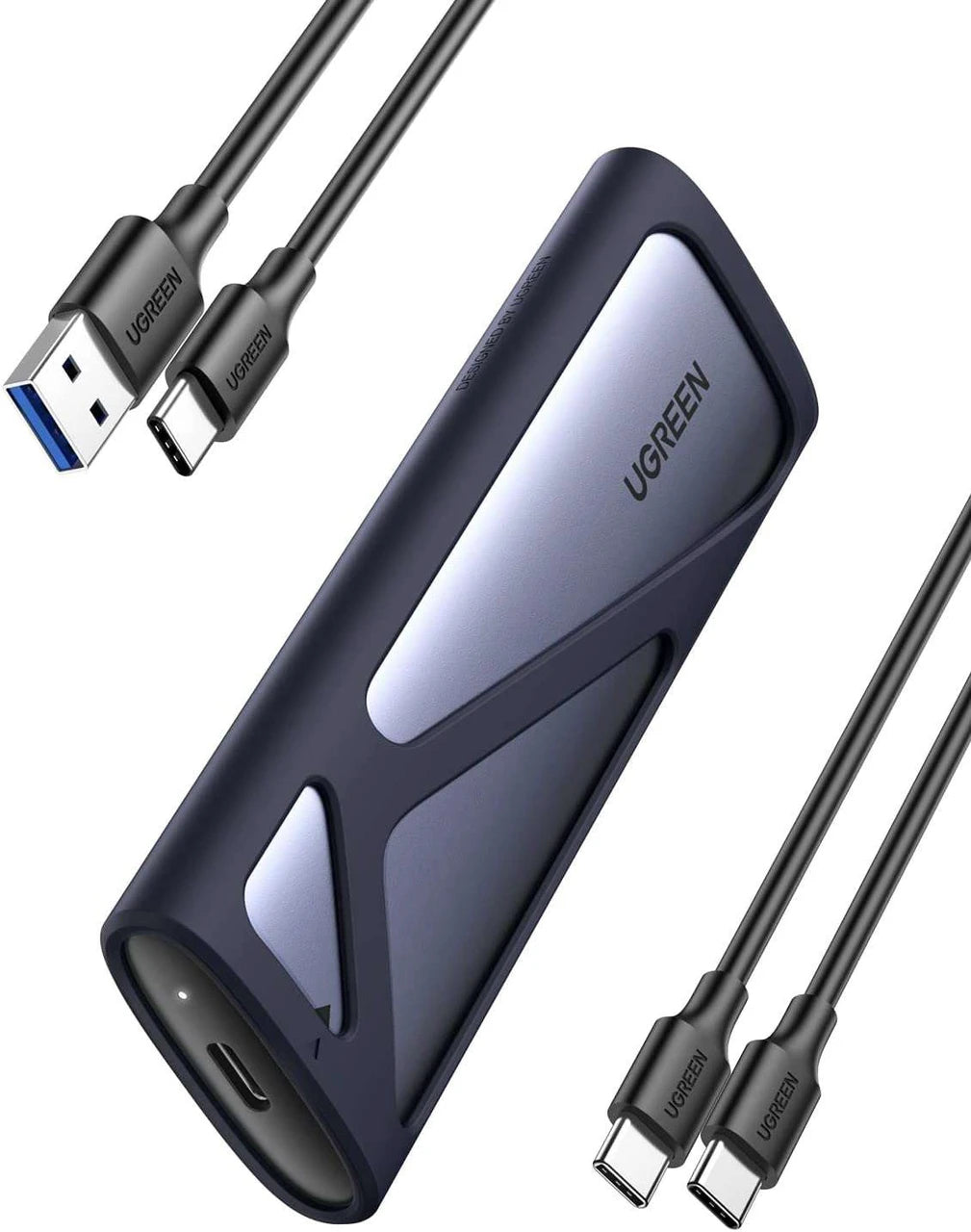 UGREEN USB C 3.2 thunderbolt 3 Enclosure forM.2 (NVME) M-KEY or M.2 SATA SSD with Silicon Protection