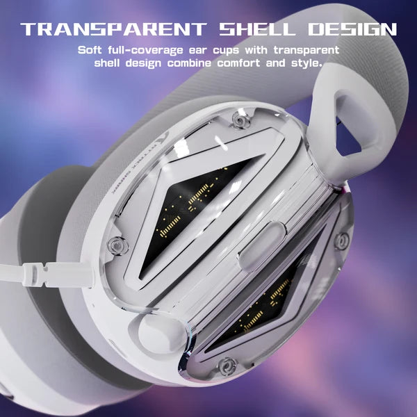 ATTACK SHARK L60 Ultra-Light Tri-Mode Gaming Headset - WHITE