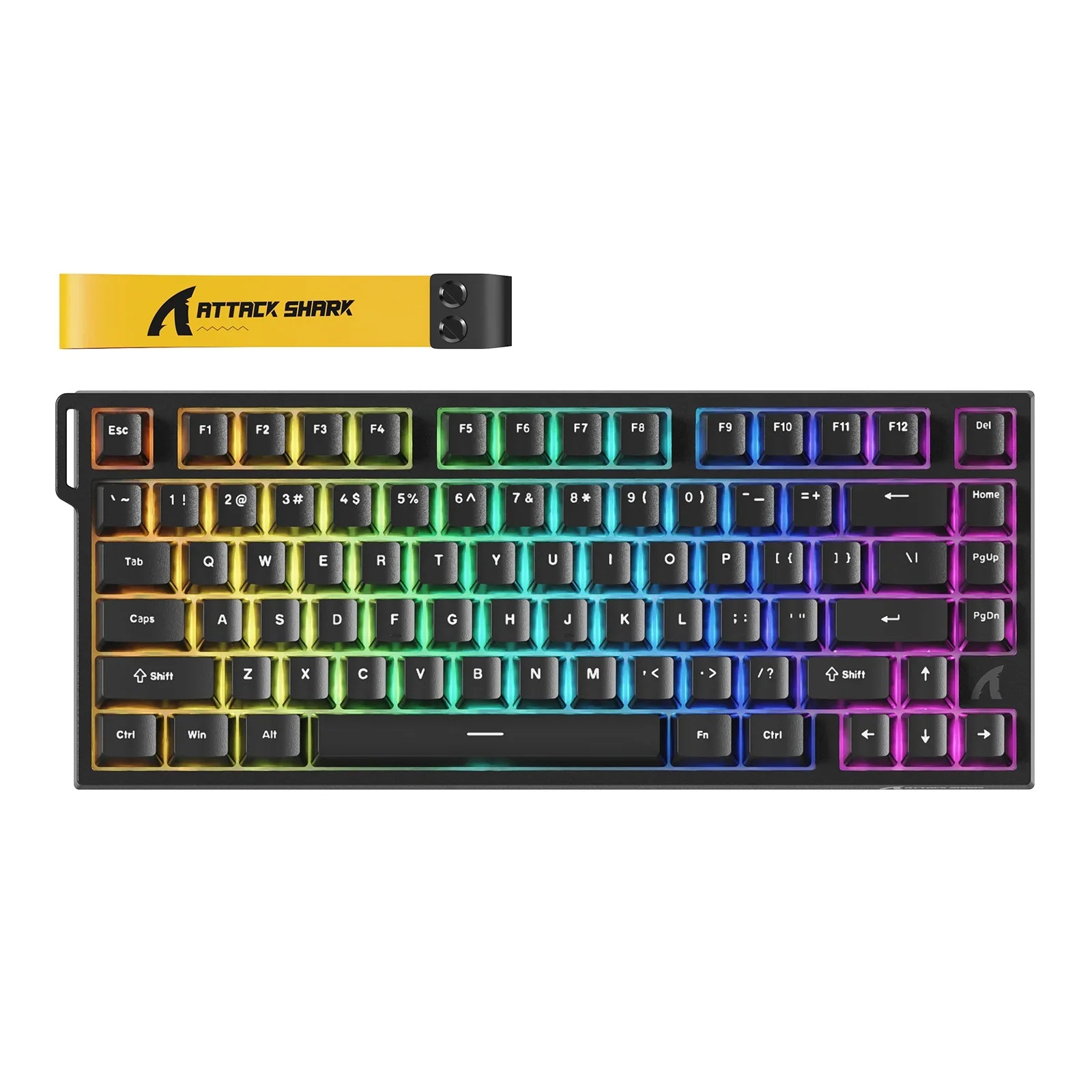 Attack Shark X68 HE Mechanical Keyboard – 66 Keys, Wired RGB, 8KHz Magnetic Switches, Rapid Trigger, Adjustable Actuation, RT/MT/DKS | BLACK