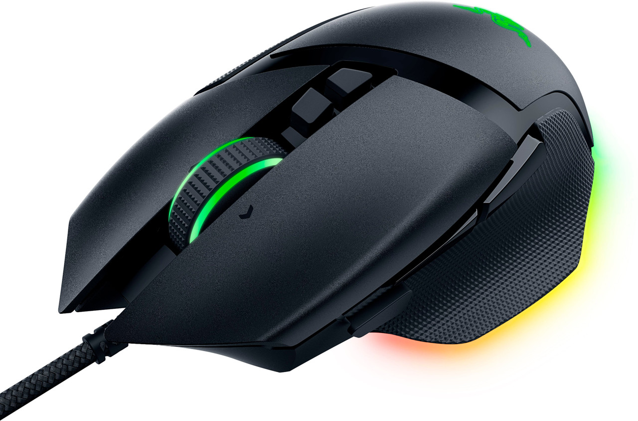 Razer Basilisk V3 Ergonomic Wired Gaming Mouse - Classic Black | RZ01-04000100-R3M1 – 26,000 DPI, 10+1 Programmable Buttons, Razer HyperScroll Tilt Wheel, Optical Mouse Switches Gen-2, Chroma RGB, Speedflex Cable
