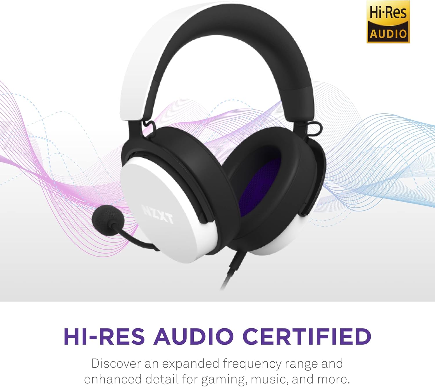NZXT Relay 7.1 Surround Sound Gaming Headset PC White