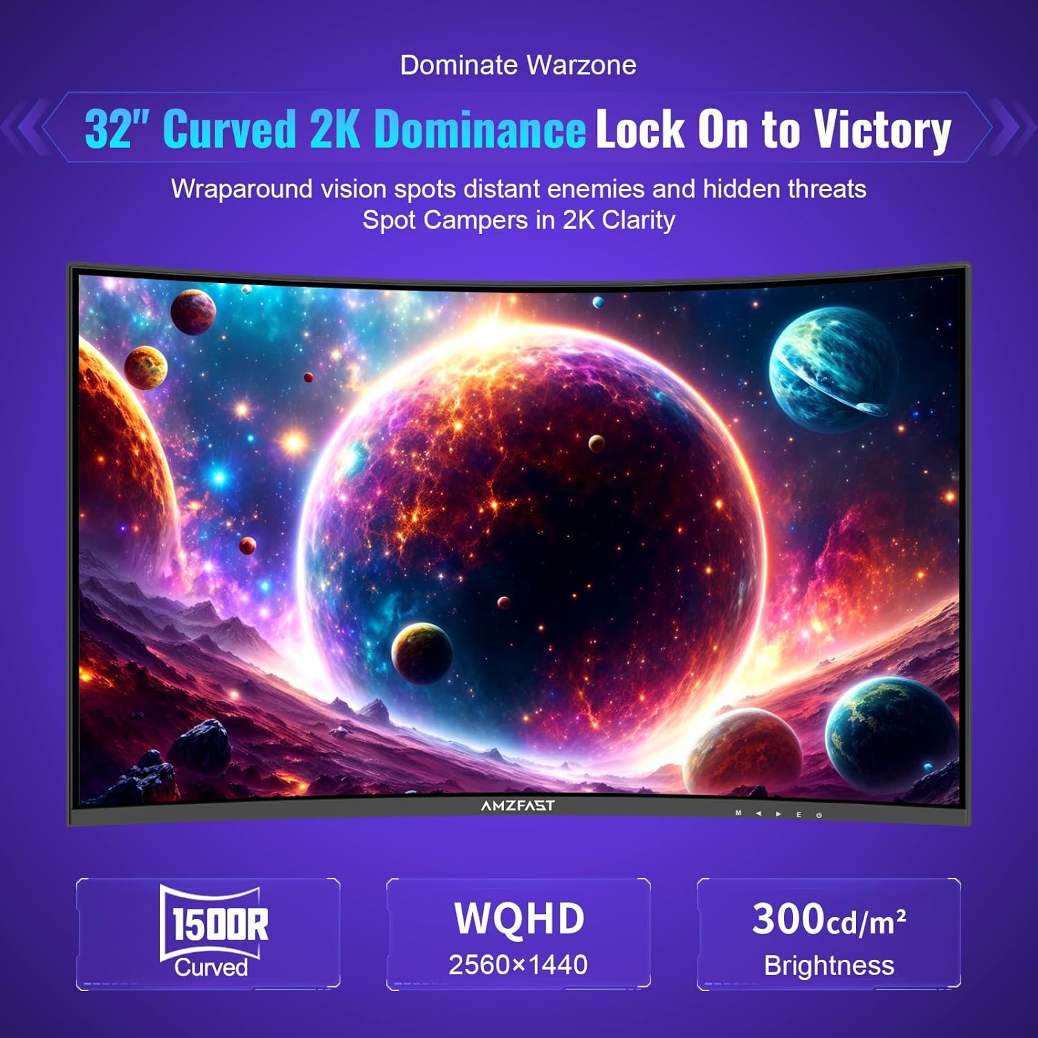 AMAZON AMZG32C3Q 32″ CURVED GAMING MONITOR QHD 180HZ