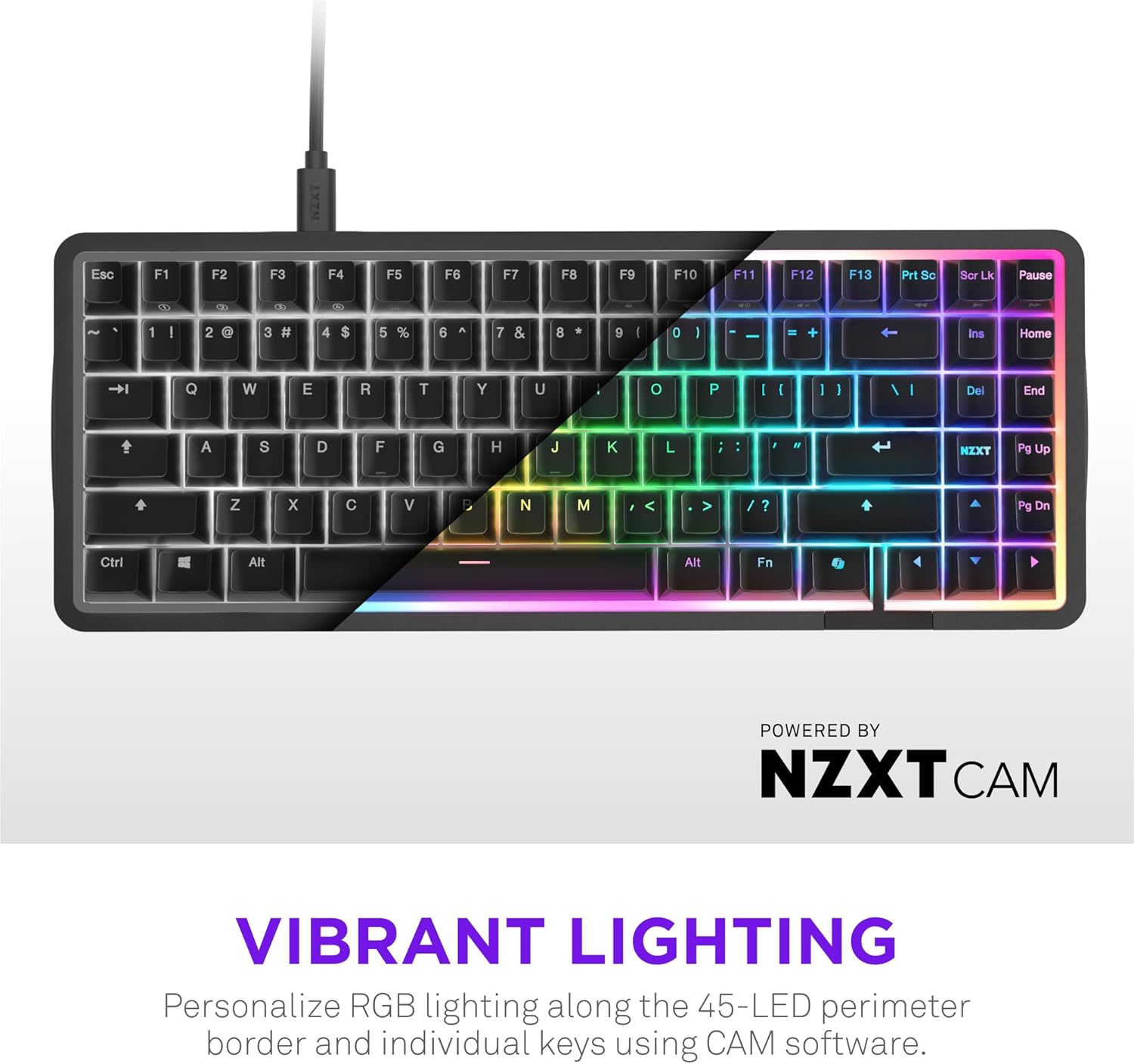NZXT Function Elite MiniTKL Gaming Keyboard - Black