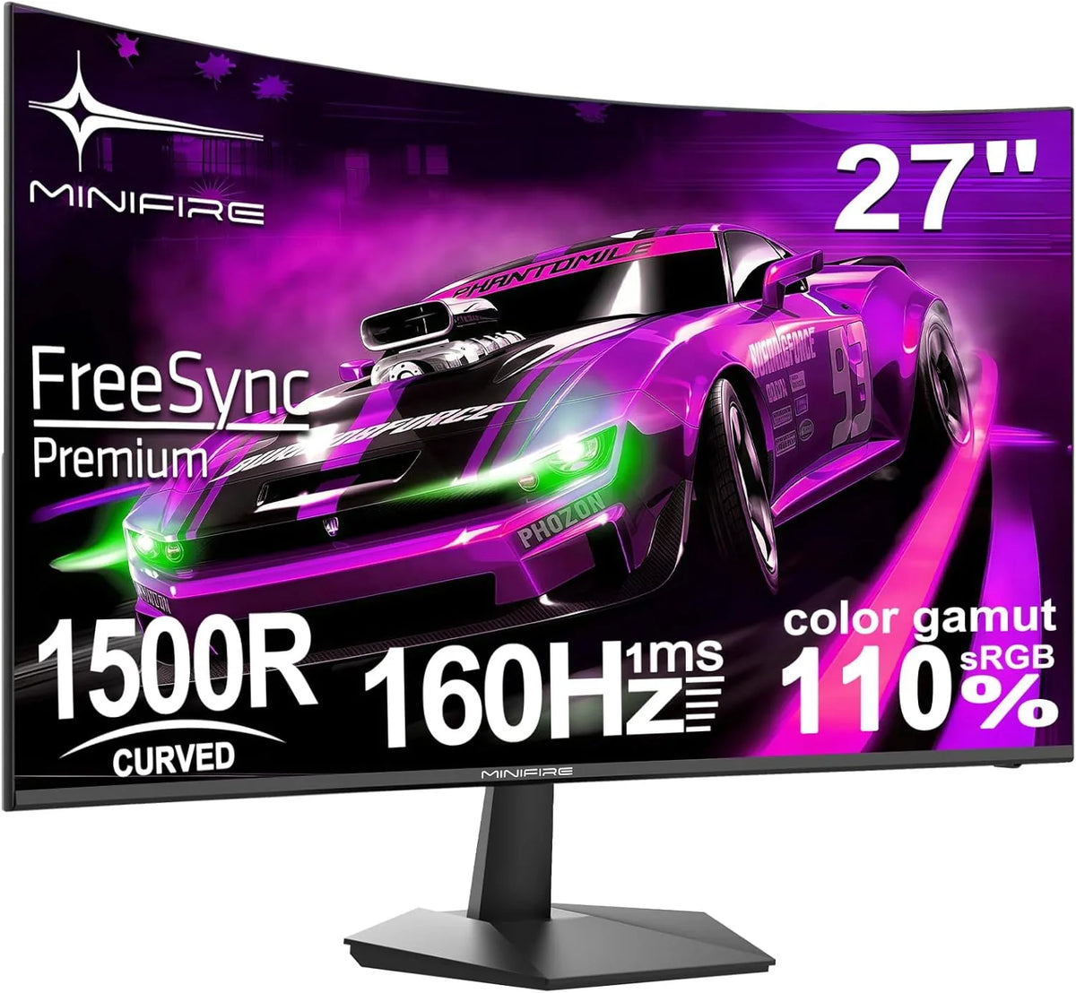 Minifire MFG27C1L Gaming Monitor 27″ Curved 160Hz