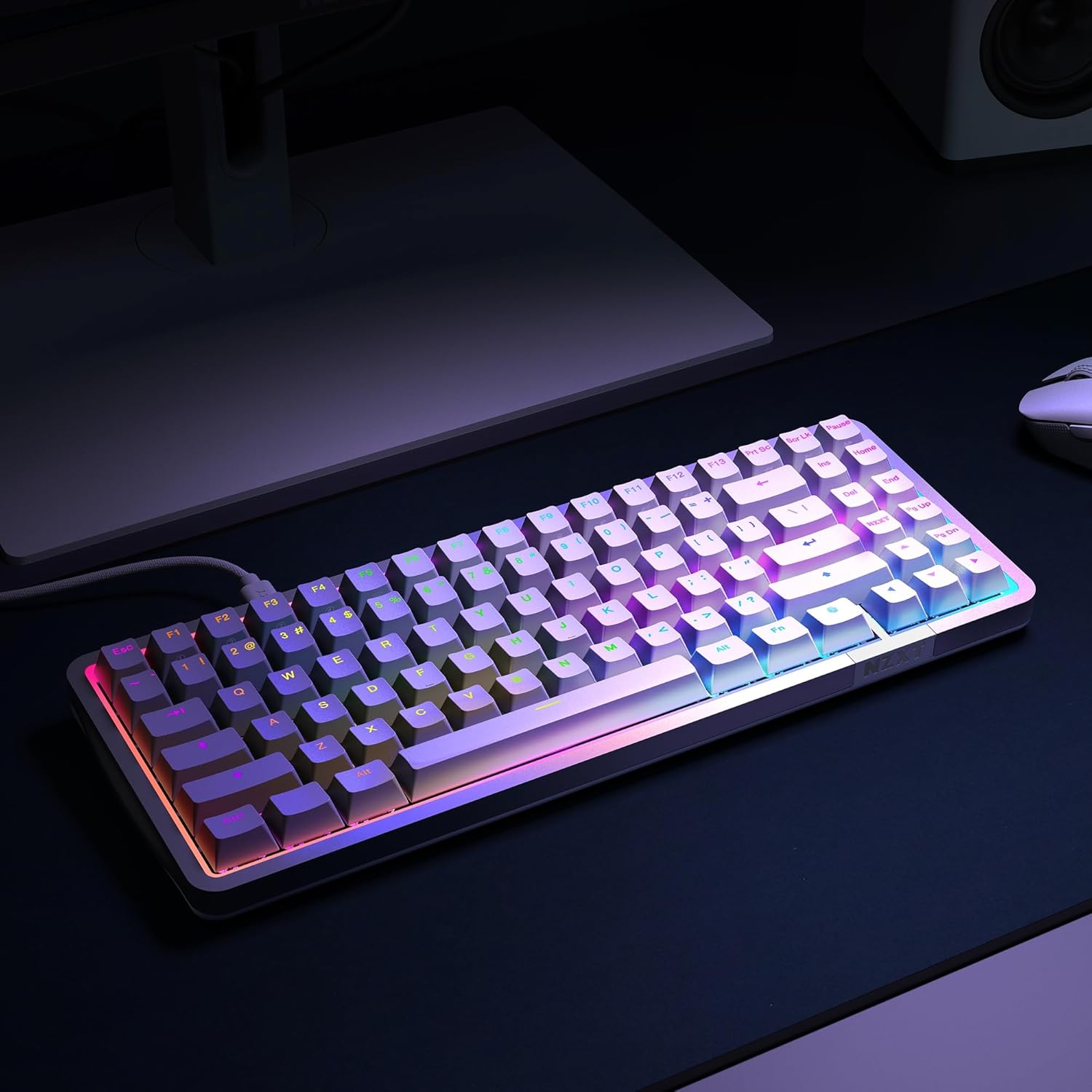 NZXT Function Elite MiniTKL Gaming Keyboard - White