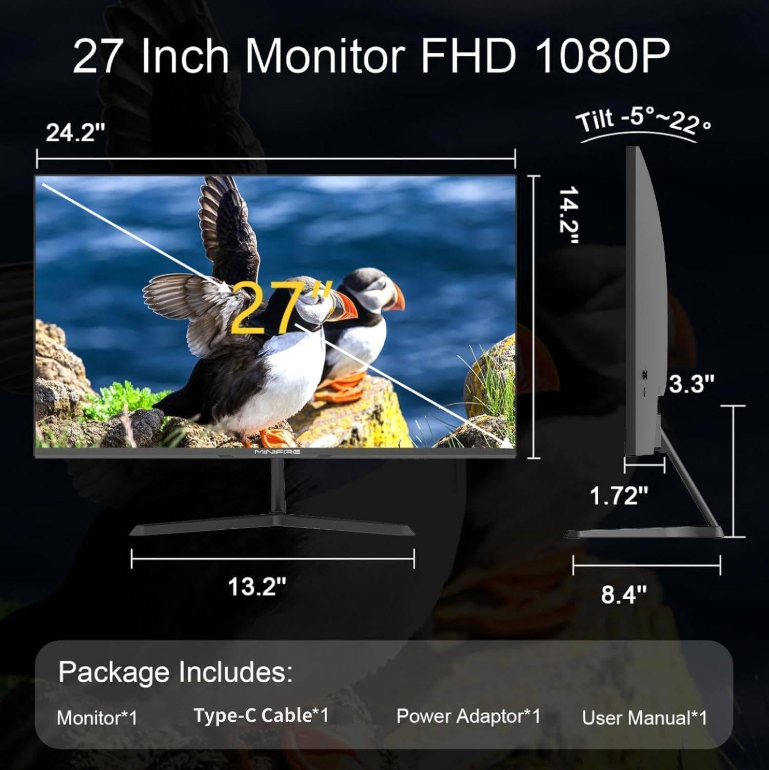 MINIFIRE MF27X3AL 27” MONITOR 100hz FHD