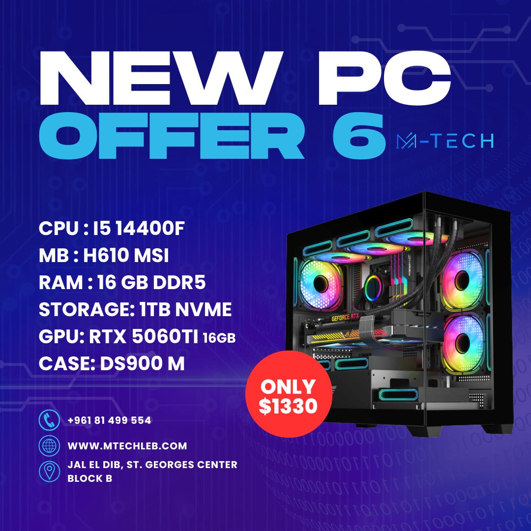 PC OFFER 6 - I5 14400F RTX 5060TI 16GB