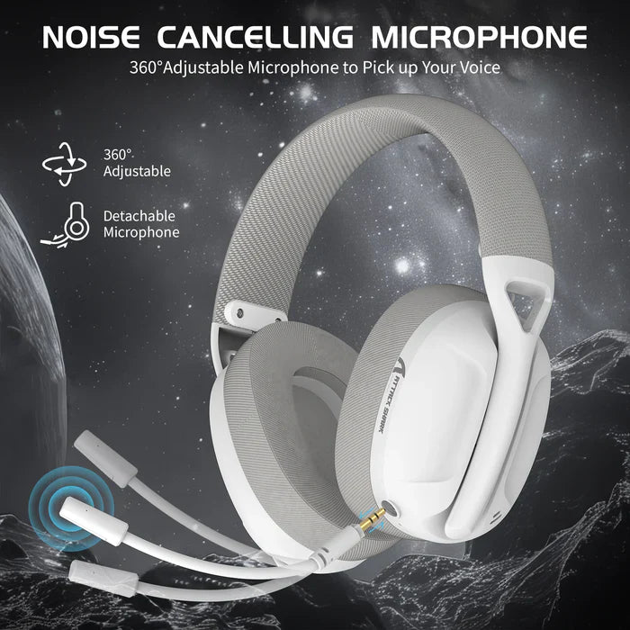 ATTACK SHARK L80 Ultra-Light Tri-Mode Gaming Headset - White