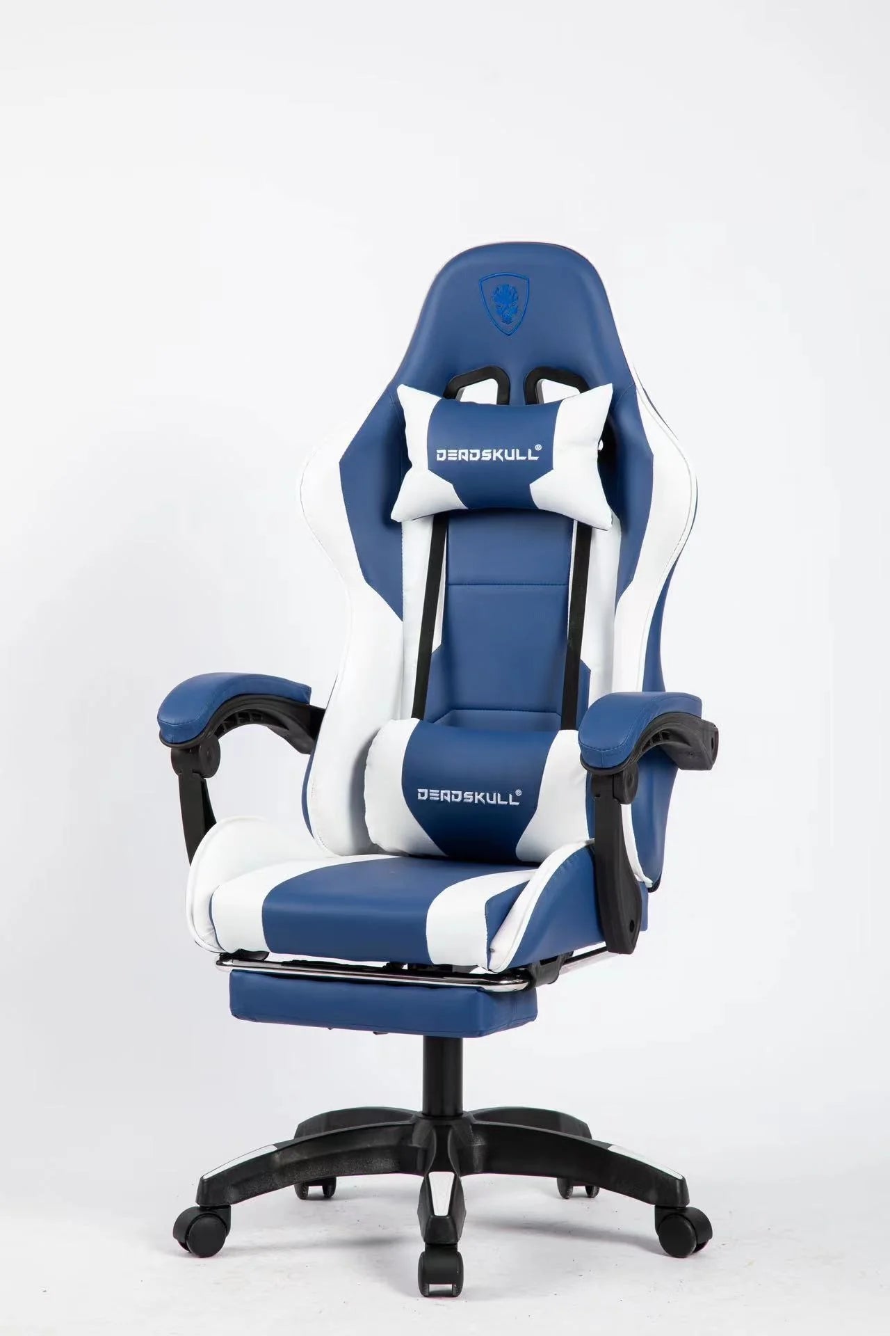 Deadskull Gaming Chair, Ergonomic Gaming Chair - White Blue