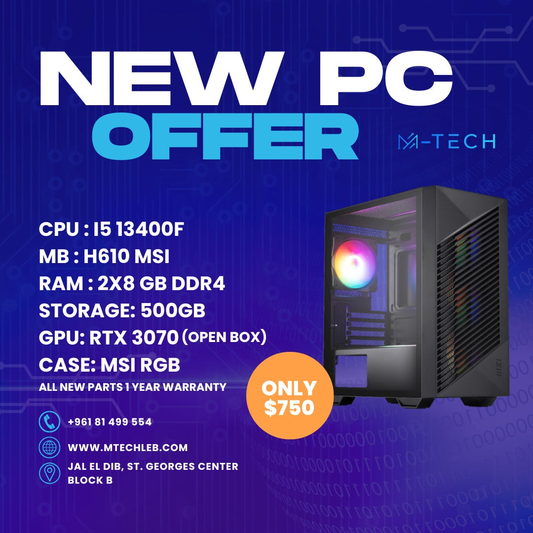 PC OFFER I5 13400F 16GB 500GB RTX3070