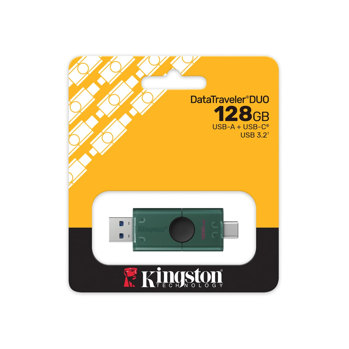Kingston DataTraveler 128GB Duo USB USB 3.2 Gen 1 Type-C & Type-A Flash Drive