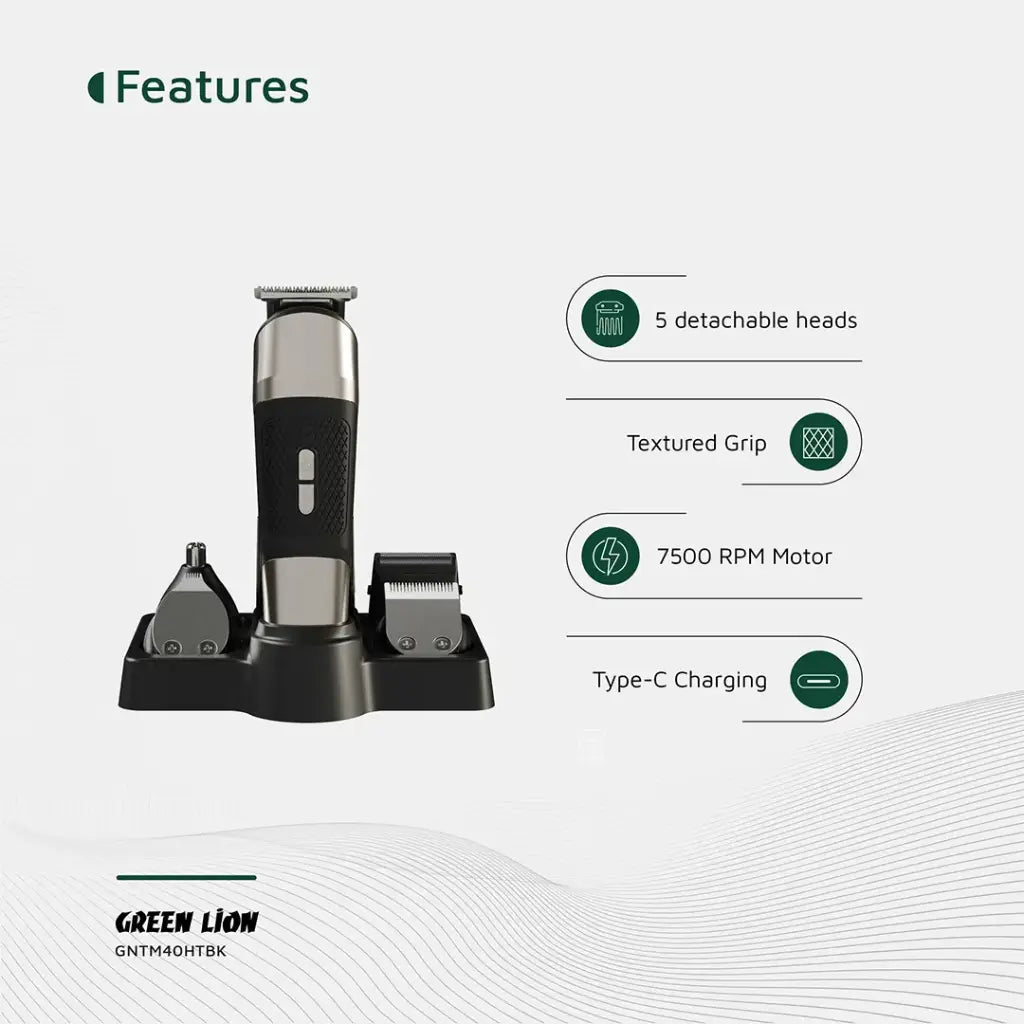 Green Lion Trim Master 5 in 1 Trimmer - Black