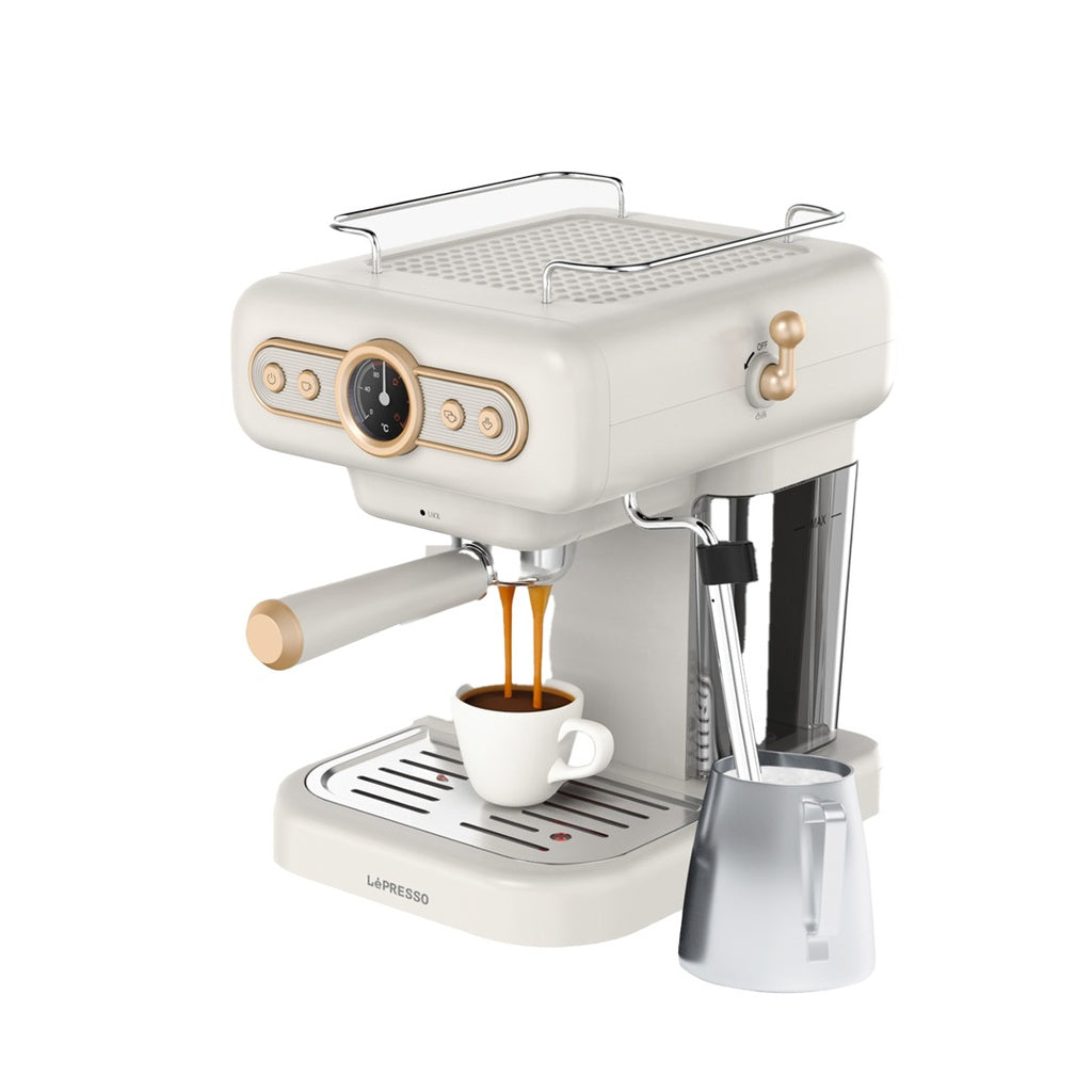 LePresso Retro Espresso Boiler Machine Gauge and Milk Steamer