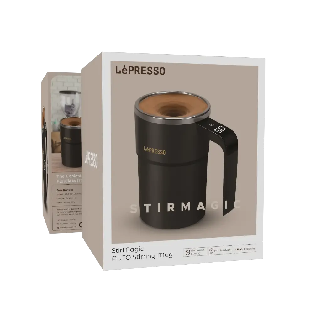 LePresso Stirmagic Auto Stirring Mug - Black