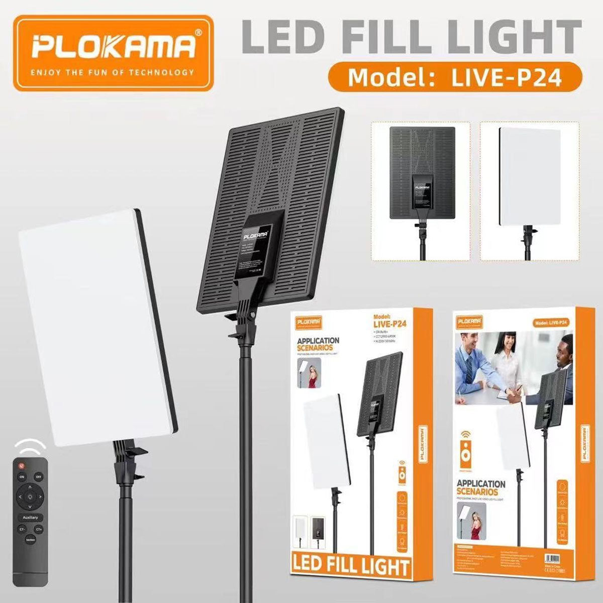 Plokama Live-P24 Led Fill Light Panel with Stand