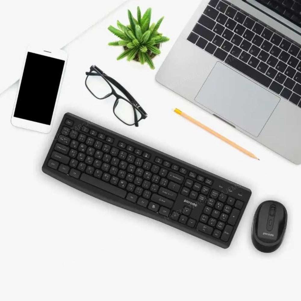 PORODO WIRELESS+BT KEYBOARD AND MOUSE COMBO
