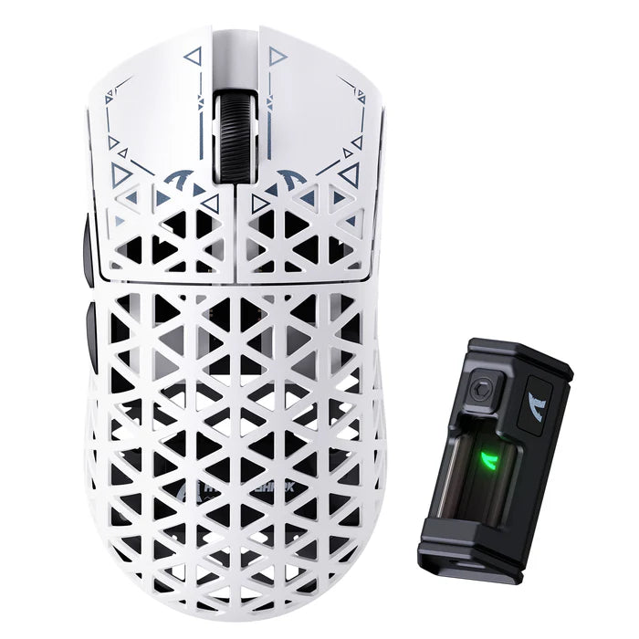 ATTACK SHARK R5 ULTRA Carbon Fiber Wireless 8K PAW3950MAX Gaming Mouse - White