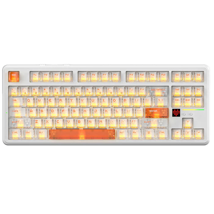 ATTACK SHARK X87 ULTRA Wireless Mechanical Keyboard - Ice Orange Megalodon