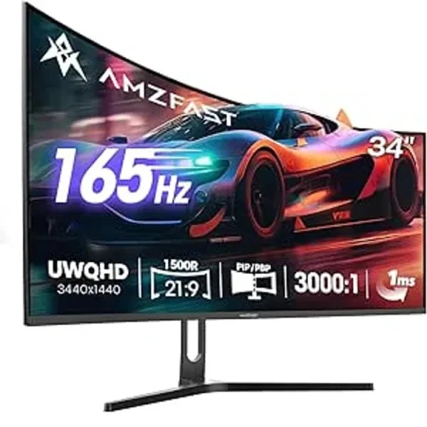 Amazon AMZG34C5Q Gaming Monitor 34″ Curved 165Hz