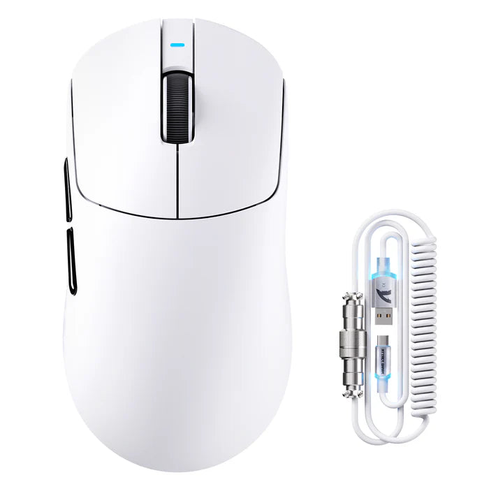 ATTACK SHARK X8PLUS Tri-mode Wireless Gaming Mouse With C06 ULTRA Cable - White