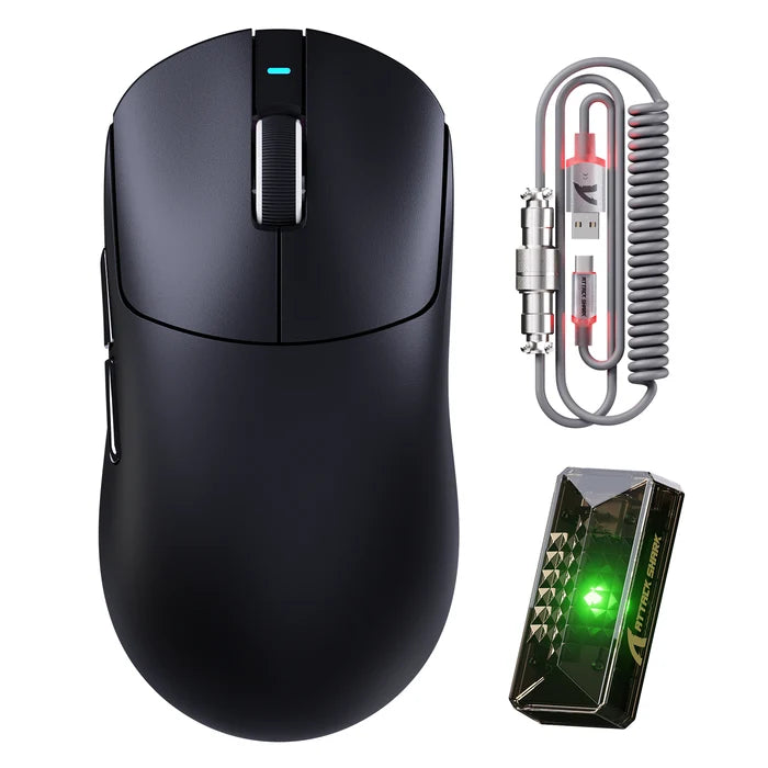 ATTACK SHARK X8PRO Ultra-Light Wireless Gaming Mouse & C06ULTRA Cable - Black