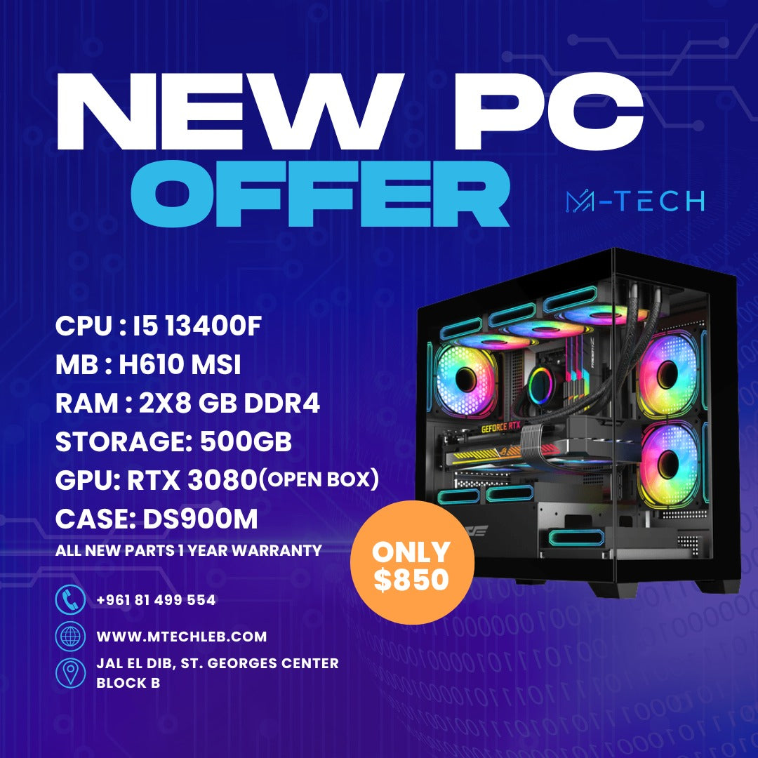 PC OFFER I5 13400F 16GB 500GB RTX3080