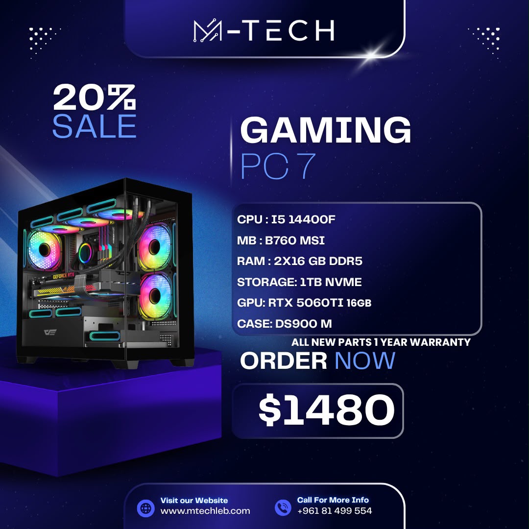 PC OFFER 7 : I5 14400F RTX 5060TI 16GB
