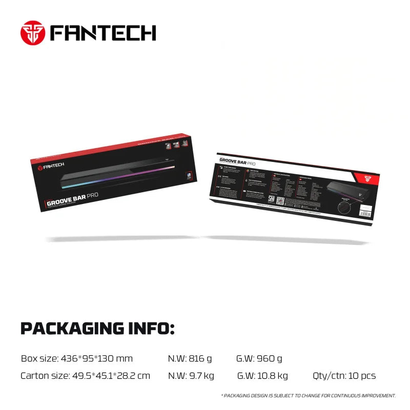 FANTECH BS162 GROOVE BAR PRO , 4-Mode Connectivity Speaker with Powerful Sound, and RGB Lights
