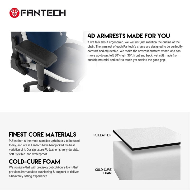 FANTECH GC283 ALPHA Gaming Chair - Navy Blue