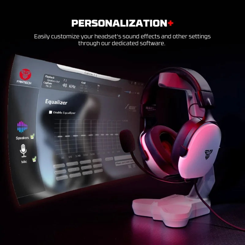 Fantech HG30 CARBON USB 7.1 Virtual surround sound Gaming Headset - WHITE