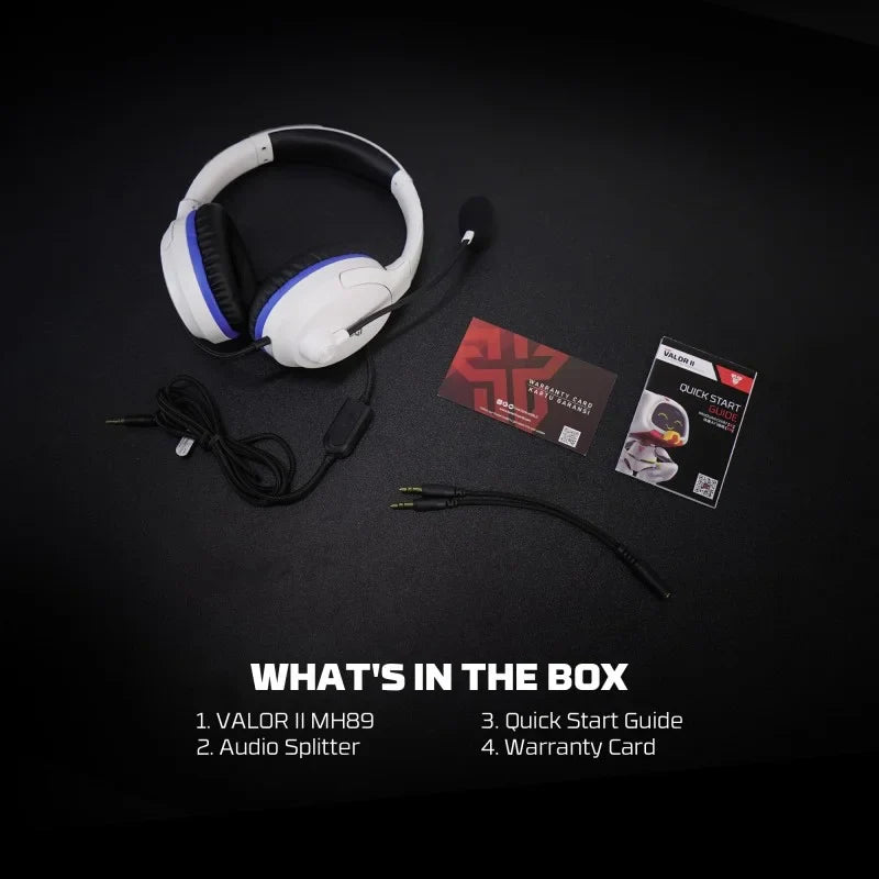 Fantech MH89 VALOR Premium Gaming & Audio Headset | WHITE