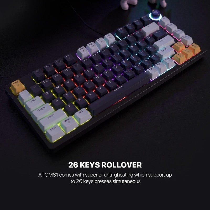 Fantech MIZU Edition MK875V2 - ATOM81, Wired Mechanical Keyboard NAVY BLUE
