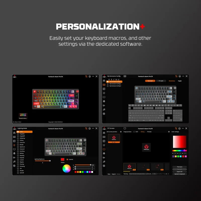 FANTECH MK917 ATOM PRO79, 3 Modes: Bluetooth, Wireless & Wired, Built-in Battery, Mechanical Gaming Keyboard - WHITE