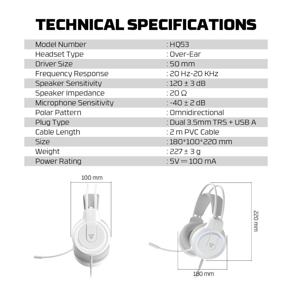 Fantech HQ53 FLASH Gaming Headset White