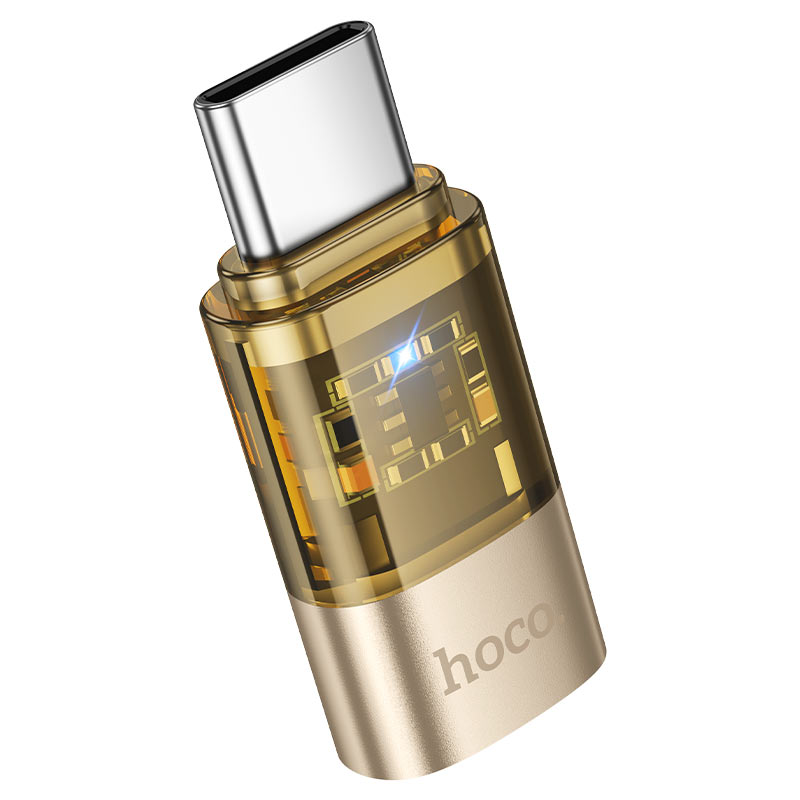 Hoco USB-C Male To iP Female Transparent Adapter UA36D