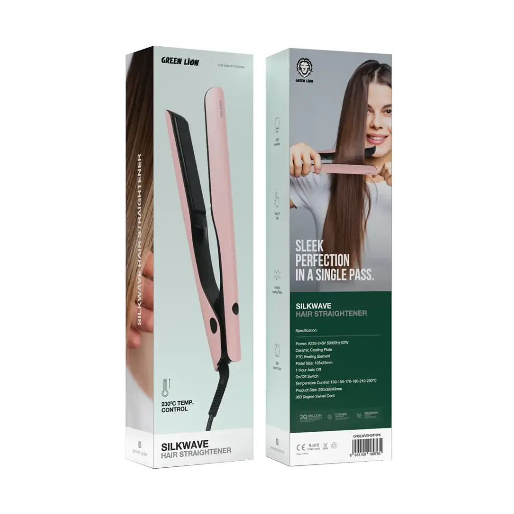 Green Lion Silk wave Hair Straightener - Pink